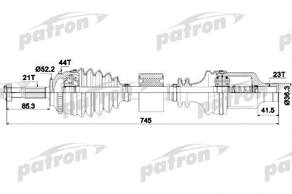 Arbre de transmission PATRON PDS0117
