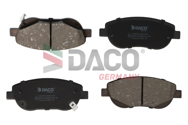 Kit de plaquettes de frein, frein à disque DACO Germany 323939