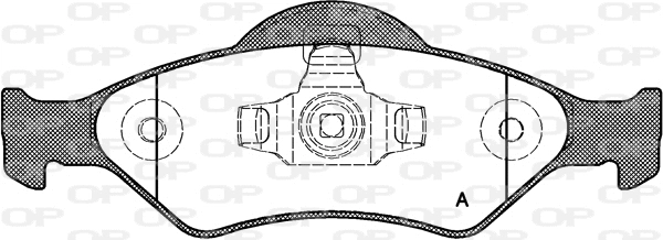 Kit de plaquettes de frein, frein à disque OPEN PARTS BPA0765.00
