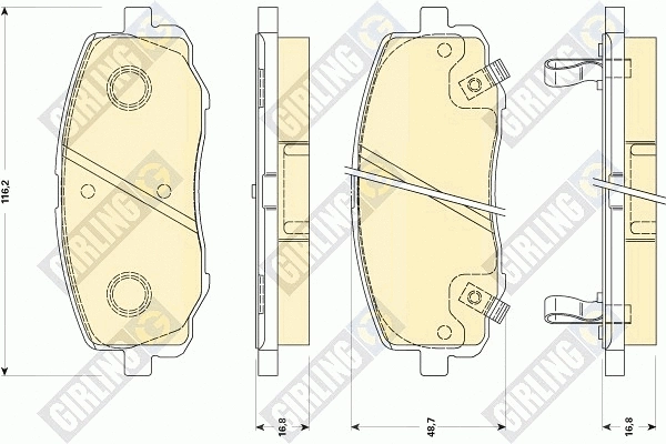 Kit de plaquettes de frein, frein à disque GIRLING 6135109