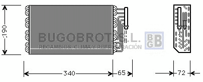 Évaporateur climatisation BUGOBROT 70-OLV088