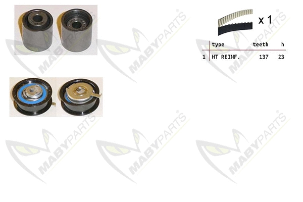 Kit de courroie crantée MABYPARTS OBK010257