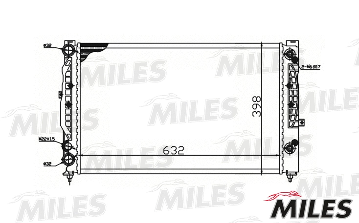Radiateur, refroidissement du moteur MILES ACRM141