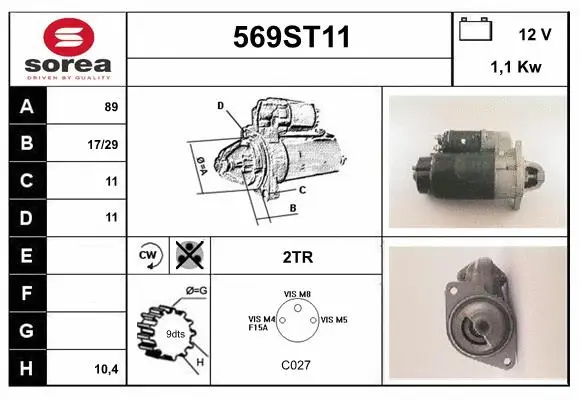 Démarreur STARTCAR 569ST11