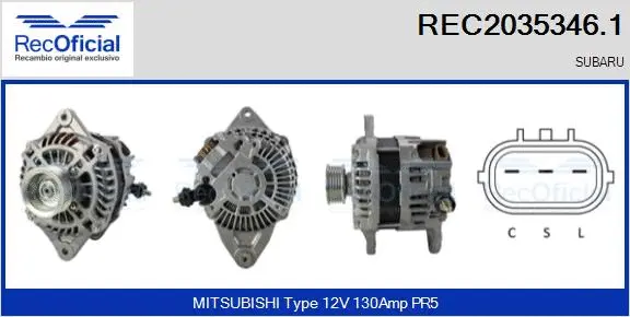 Alternateur RECOFICIAL REC2035346.1