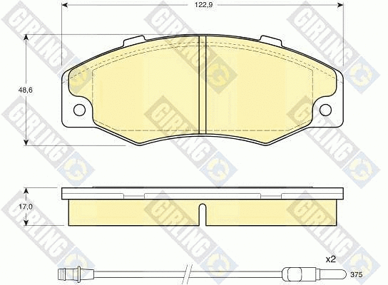 Kit de plaquettes de frein, frein à disque GIRLING 6109033