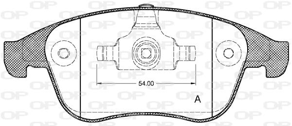 Kit de plaquettes de frein, frein à disque OPEN PARTS BPA1350.10