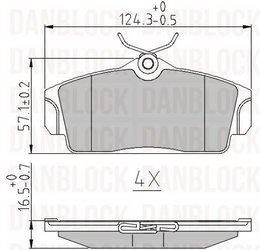 Kit de plaquettes de frein, frein à disque DANBLOCK DB 510826