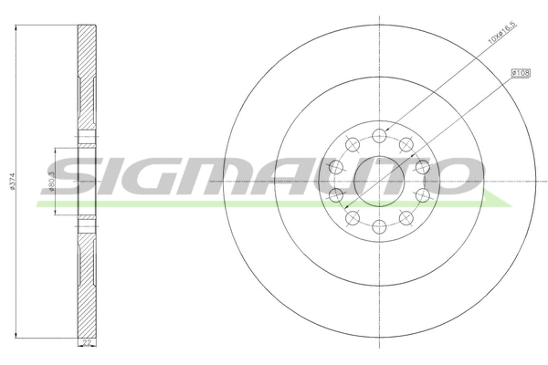 Disque de frein SIGMAUTO DB0364S