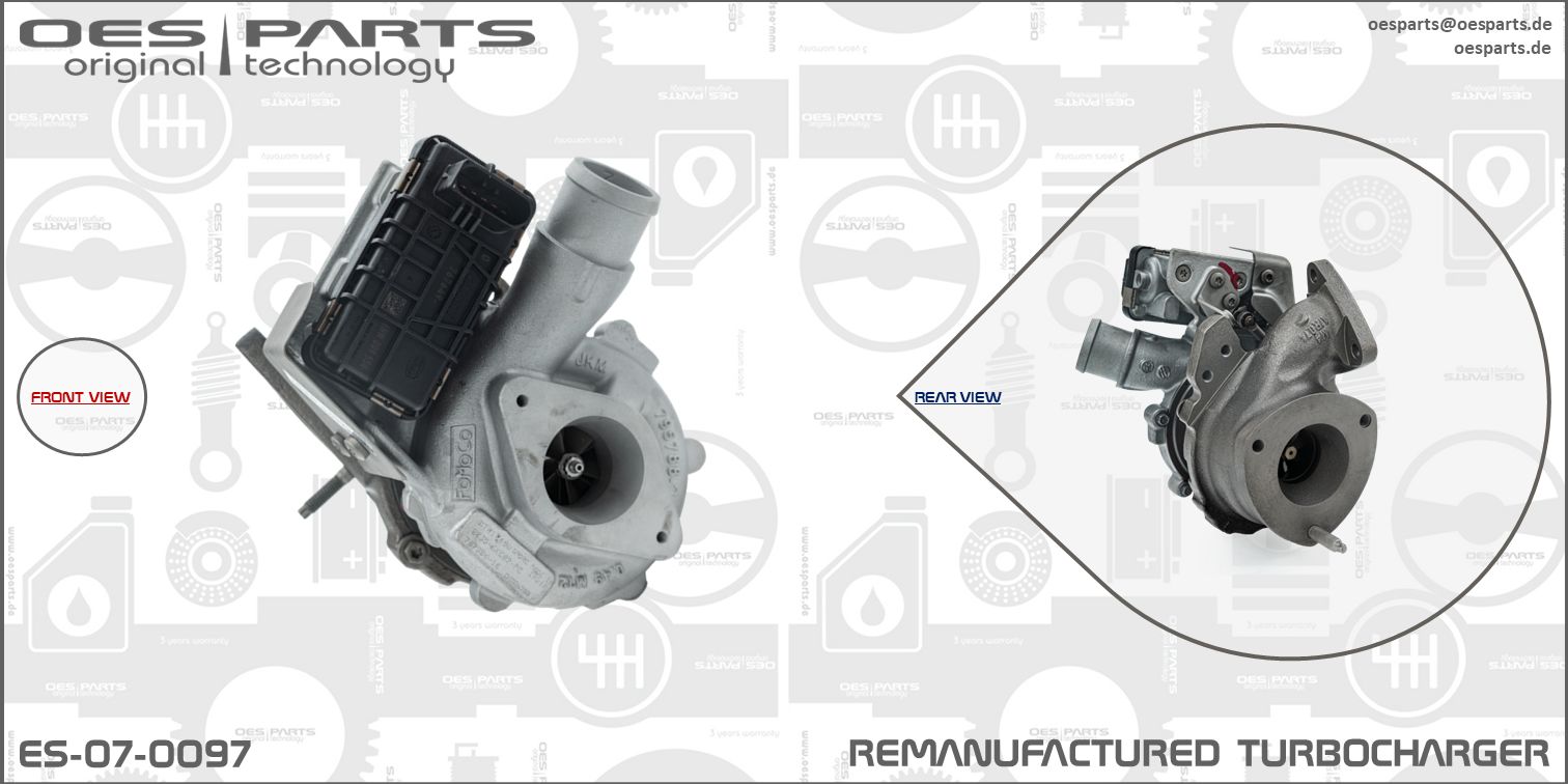 Turbocompresseur, suralimentation OES PARTS ES-07-0097