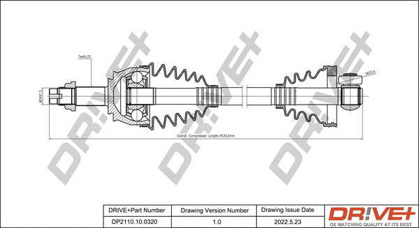 Arbre de transmission Dr!ve+ DP2110.10.0320