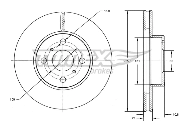 Disque de frein TOMEX Brakes TX 71-32