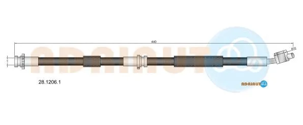 Flexible de frein ADRIAUTO 28.1206.1
