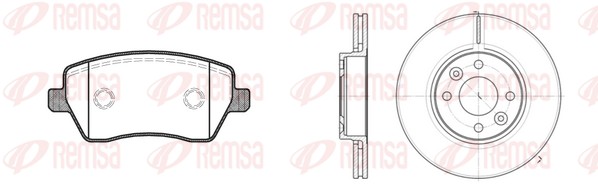 Kit de freins, frein à disques REMSA 8987.00