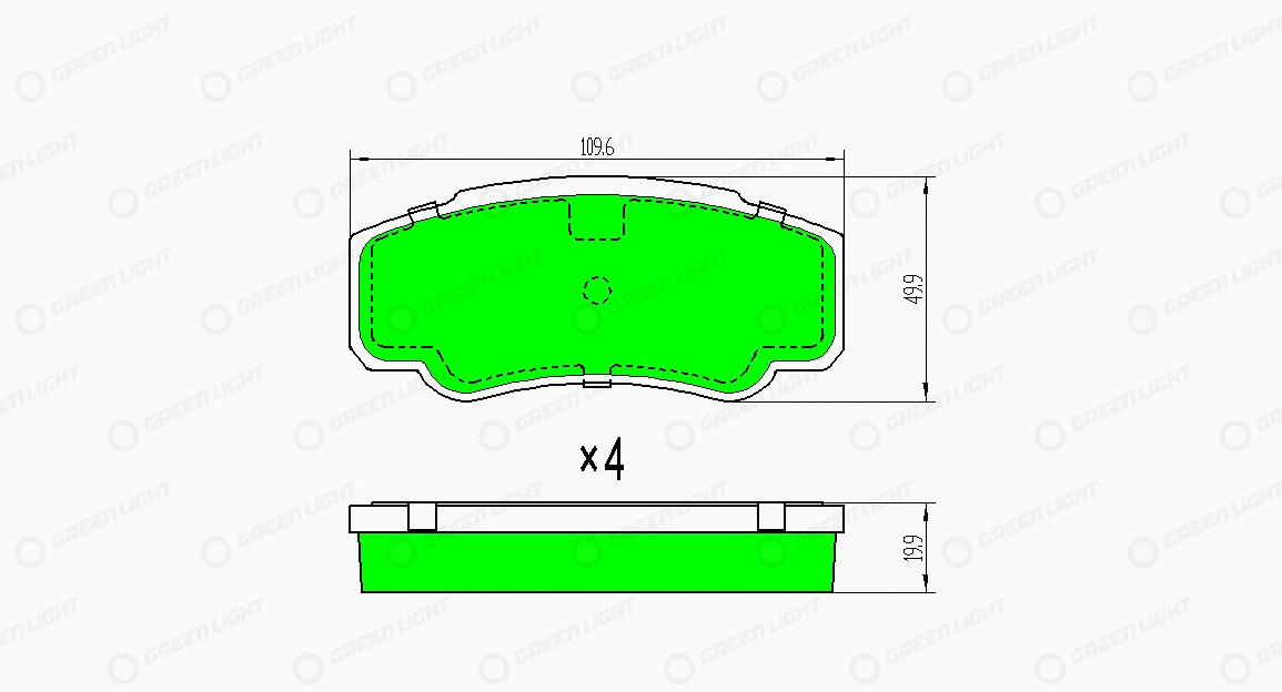 Kit de plaquettes de frein, frein à disque Automotive Adriado GLBP0095