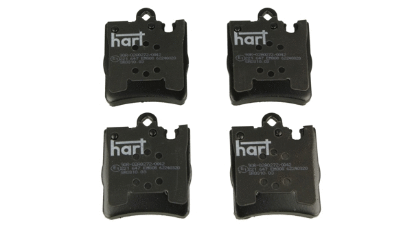 Kit de plaquettes de frein, frein à disque HART 221 647