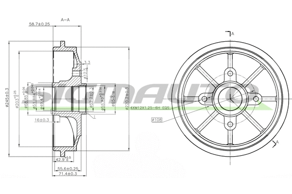 Tambour de frein SIGMAUTO DR5637