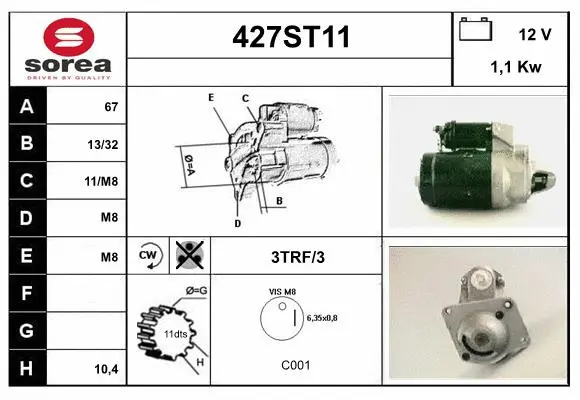 Démarreur STARTCAR 427ST11