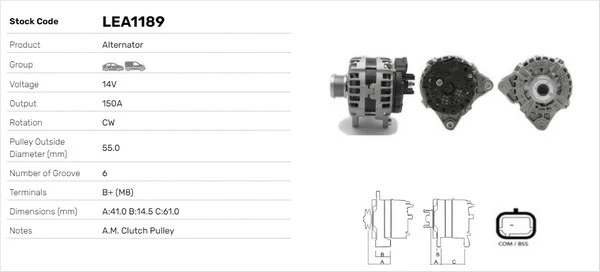 Alternateur LUSA LEA1189