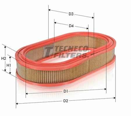 Filtre à air TECNECO FILTERS AR252OV