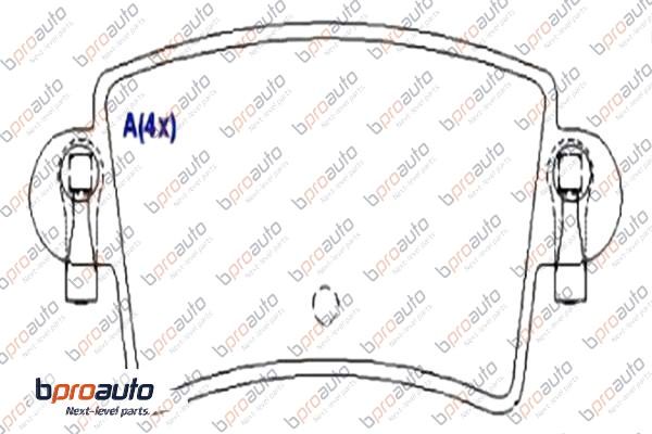 Kit de plaquettes de frein, frein à disque BPROAUTO 1BP30959AA