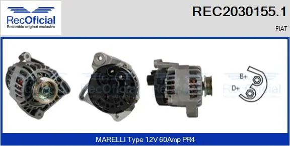Alternateur RECOFICIAL REC2030155.1