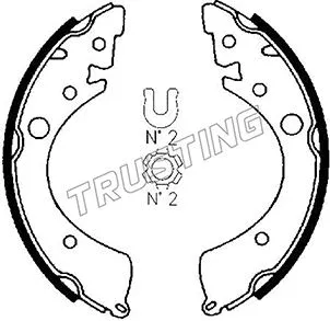 Jeu de mâchoires de frein TRUSTING 044.008