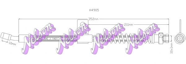 Flexible de frein KAWE H4905