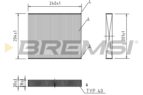 Filtre, air de l'habitacle BREMSI FC0449