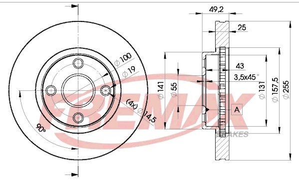 Disque de frein FREMAX BD-1330