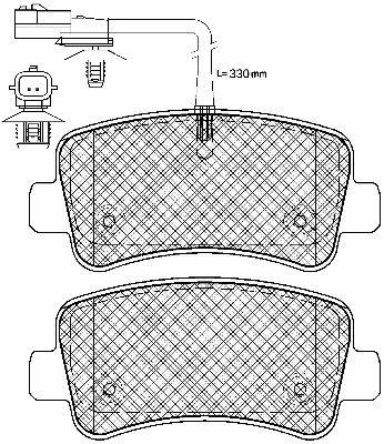 Kit de plaquettes de frein, frein à disque BSF 10980