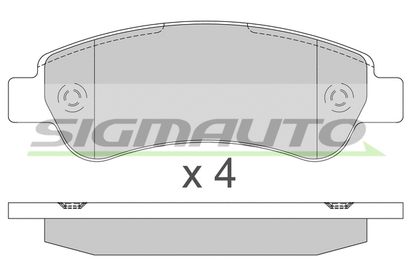 Kit de plaquettes de frein, frein à disque SIGMAUTO SPB286TR