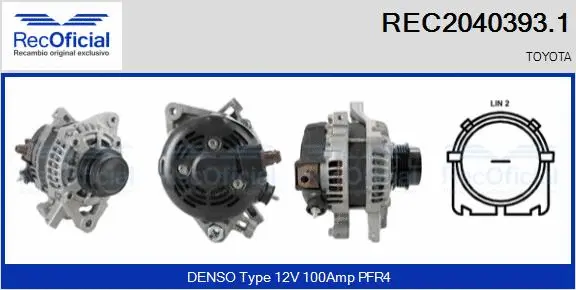 Alternateur RECOFICIAL REC2040393.1