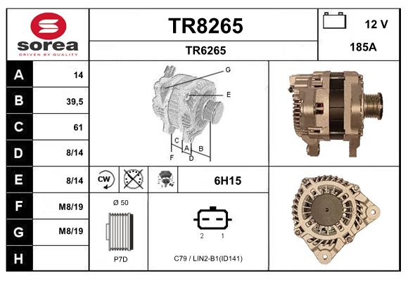 Alternateur SNRA TR8265