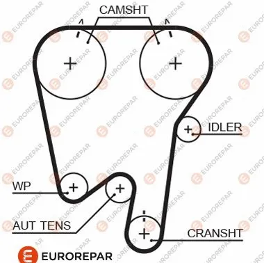 Courroie crantée EUROREPAR 1633133680