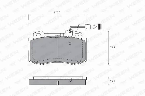 Kit de plaquettes de frein, frein à disque WEEN 151-1296
