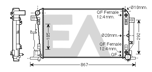 Radiateur, refroidissement du moteur EACLIMA 31R50089
