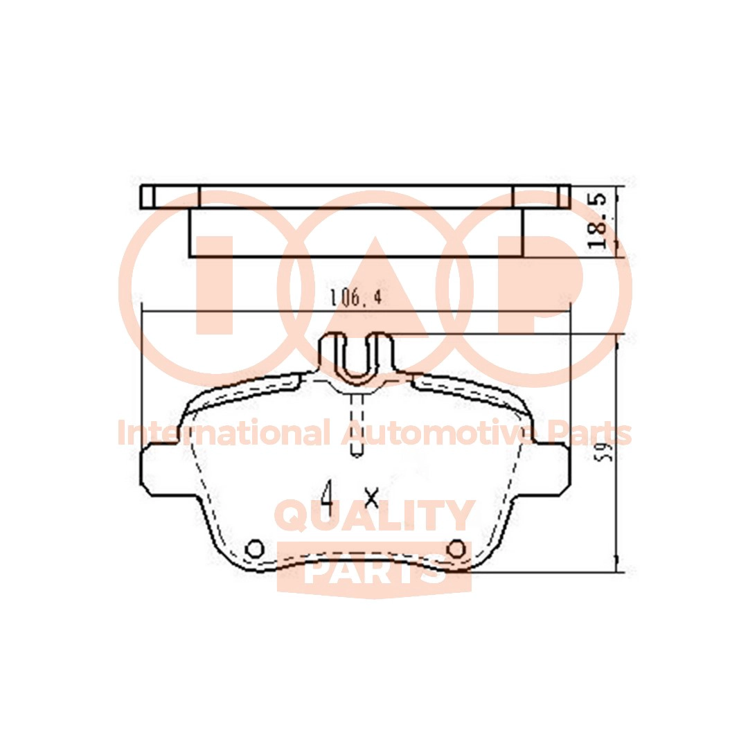 Kit de plaquettes de frein, frein à disque IAP QUALITY PARTS 704-13130