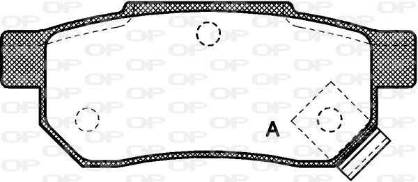Kit de plaquettes de frein, frein à disque OPEN PARTS BPA0233.02