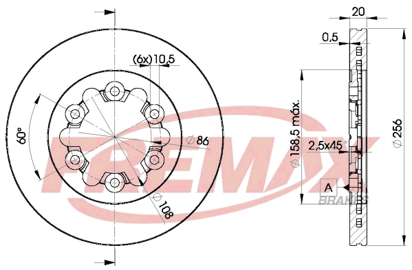 Disque de frein FREMAX BD-0001