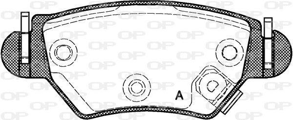 Kit de plaquettes de frein, frein à disque OPEN PARTS BPA0685.22