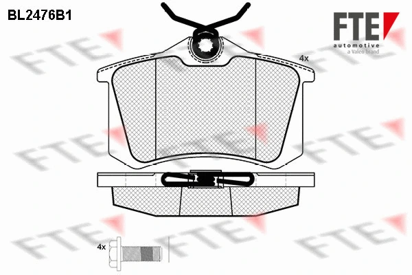 Kit de plaquettes de frein, frein à disque FTE 9010758