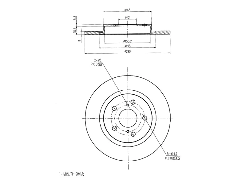 Disque de frein A.Z. Meisterteile AZMT-44-024-1382