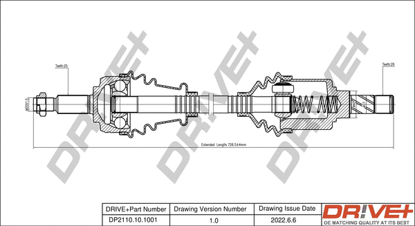 Arbre de transmission Dr!ve+ DP2110.10.1001