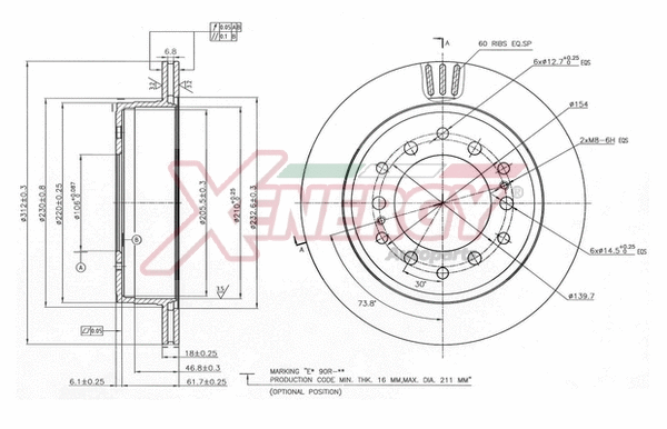 Disque de frein AP XENERGY X602797
