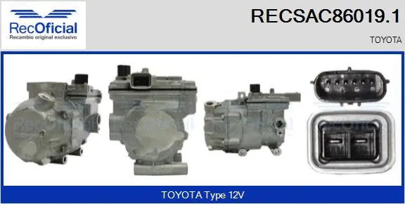 Compresseur, climatisation RECOFICIAL RECSAC86019.1