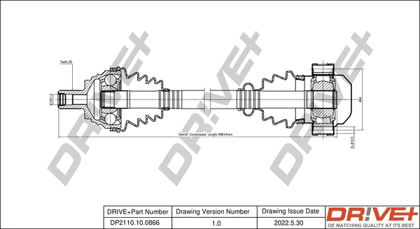 Arbre de transmission Dr!ve+ DP2110.10.0866