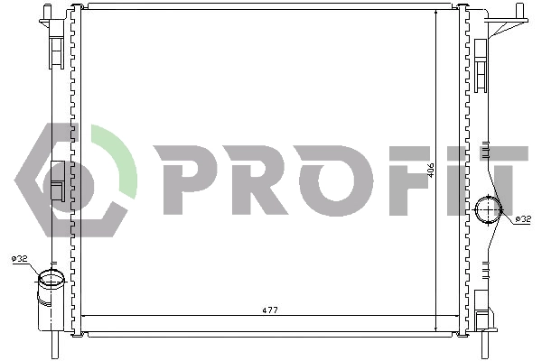 Radiateur, refroidissement du moteur PROFIT PR 6037N6