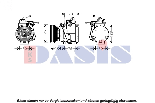 Compresseur, climatisation AKS DASIS 850693N