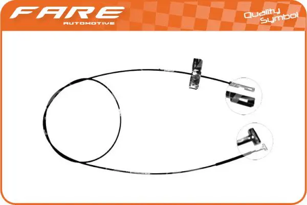 Tirette à câble, frein de stationnement FARE-RCH 17476